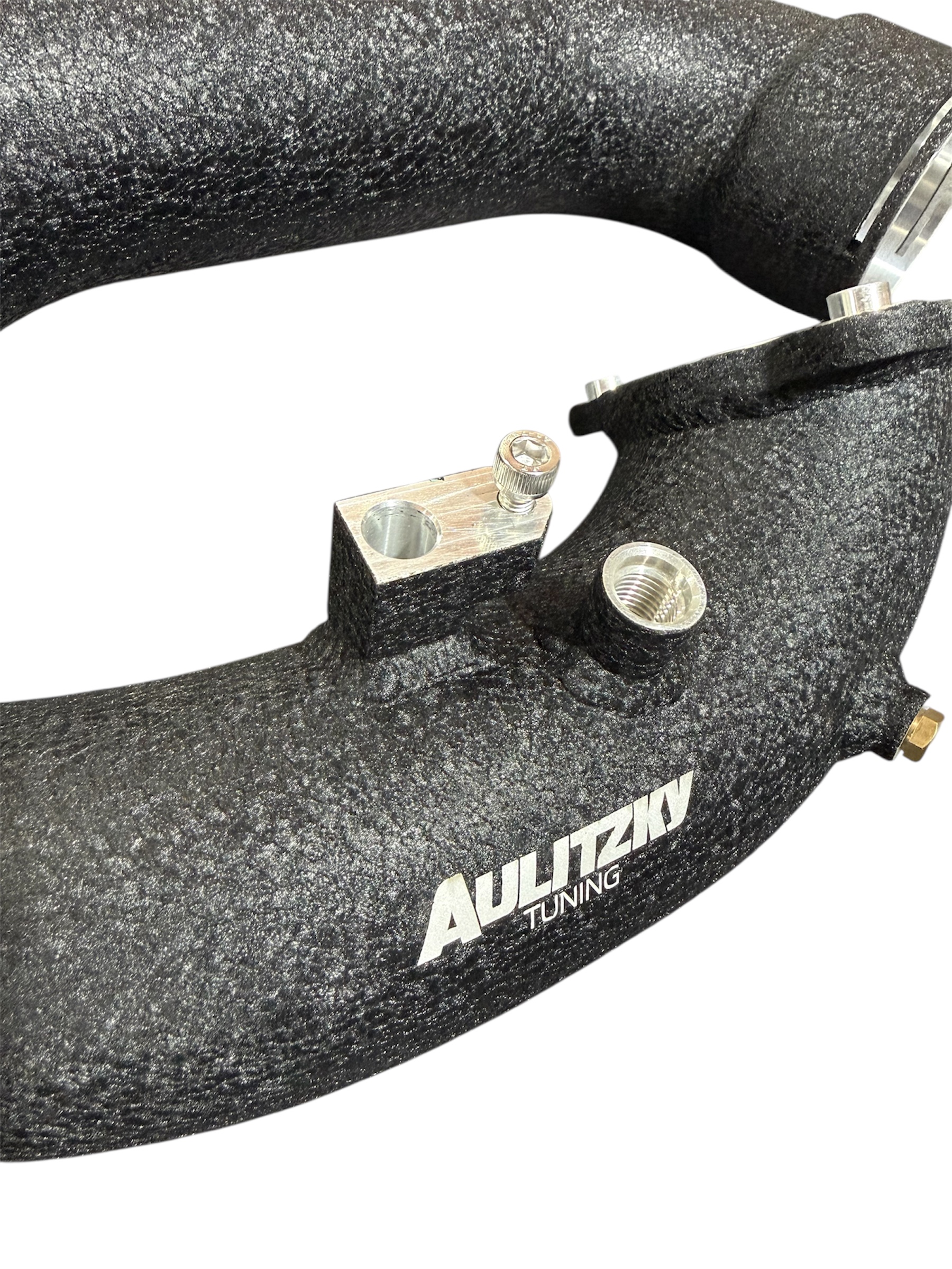 Charge Pipe Aluminium schwarz | passend für BMW M140i/M240i/340i/440i/540i/640i/740i/M40i (F-Serie) B58.1 | Aulitzky Tuning