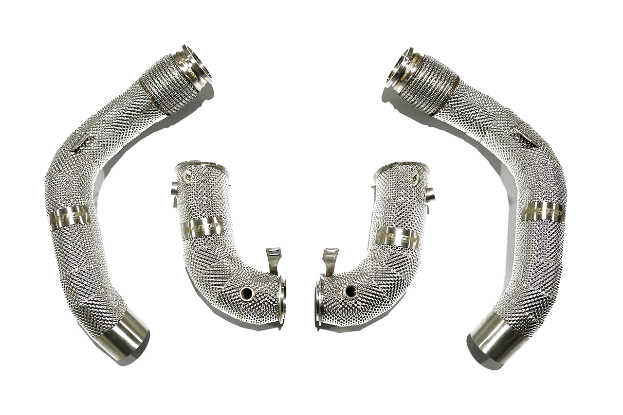 Aulitzky Exhaust | Downpipe 3" (76mm) | passend für BMW M5/M8 (F90/F91/F92/F93) S63 | Motorsportartikel