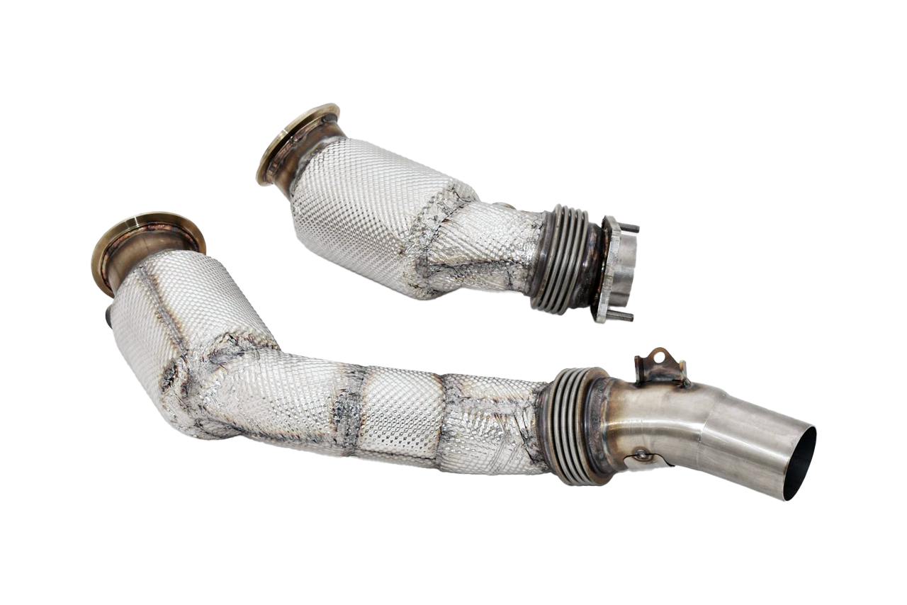 Aulitzky Exhaust | ECE Downpipe mit Sport-Kat | passend für BMW M2 Competition/CS (F87) S55
