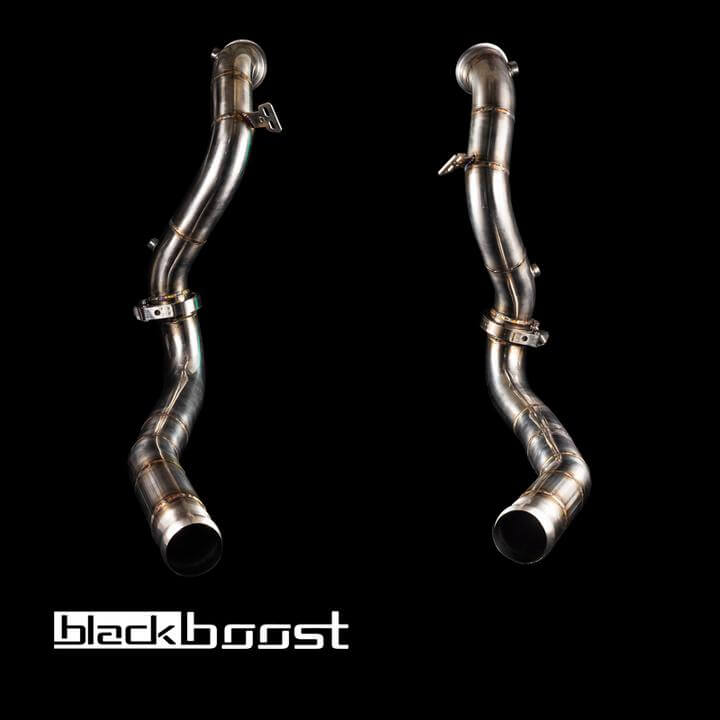 Blackboost | Catless Downpipes 3,5" (89mm) | Mercedes-Benz AMG M178 GT/GTS/GTC/GTR (C190/R190)