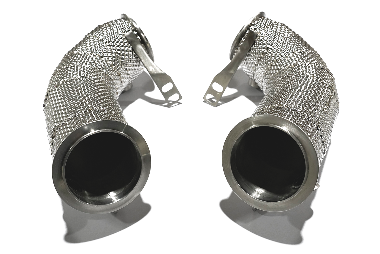 Aulitzky Exhaust | Downpipe 3" (76mm) | passend für BMW M5/M8 (F90/F91/F92/F93) S63 | Motorsportartikel