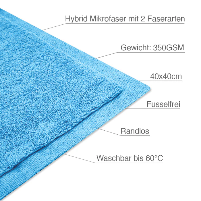 Liquid Elements | Mikrofaser-Allzwecktuch "Blue Breeze 2.0" | 350GSM, 40x40cm