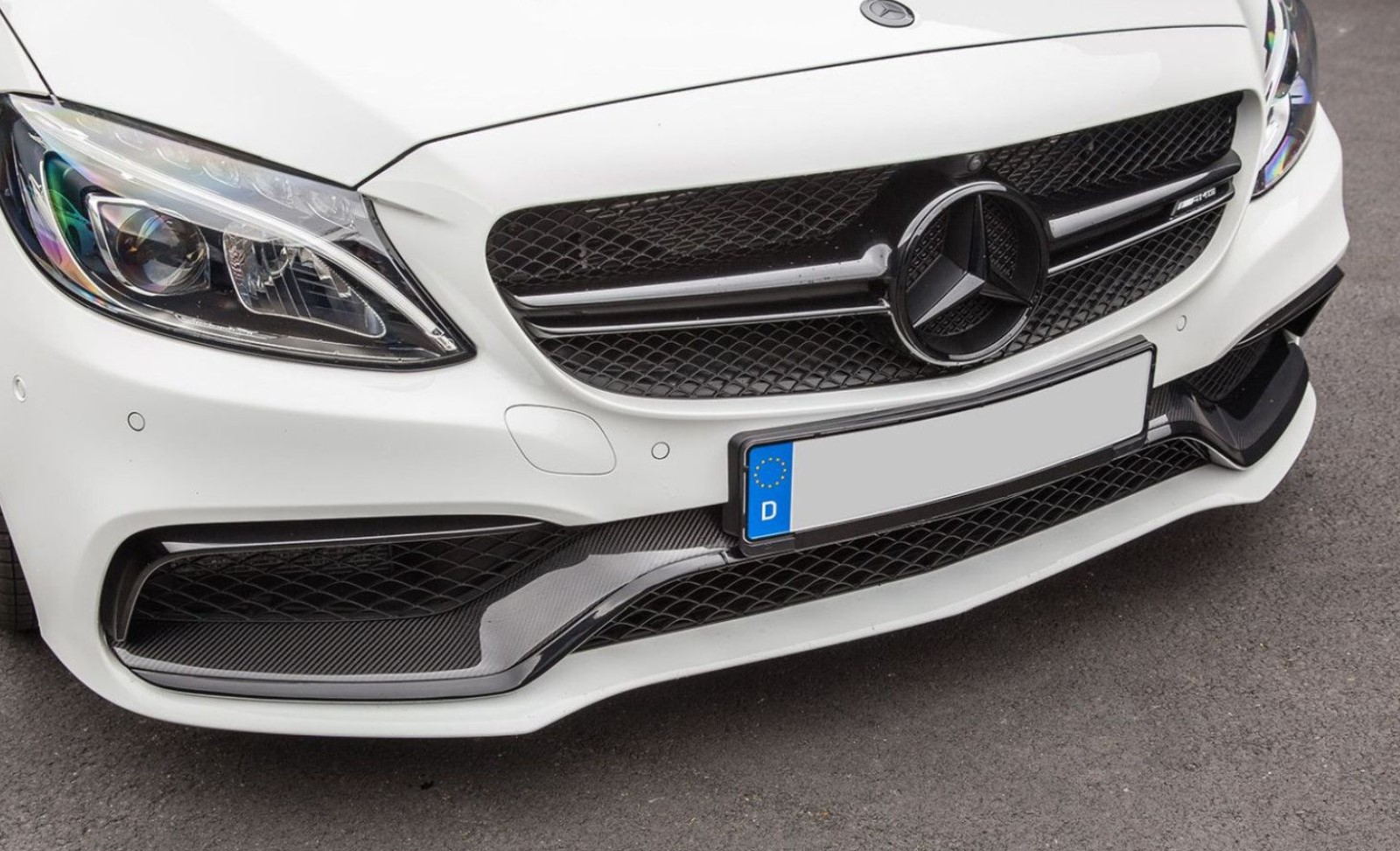 Boca Carbon Front-Einsatz 3-teilig für Mercedes Benz C-Klasse W205 C63 AMG|C63S AMG Vorfacelift SONDERPREIS