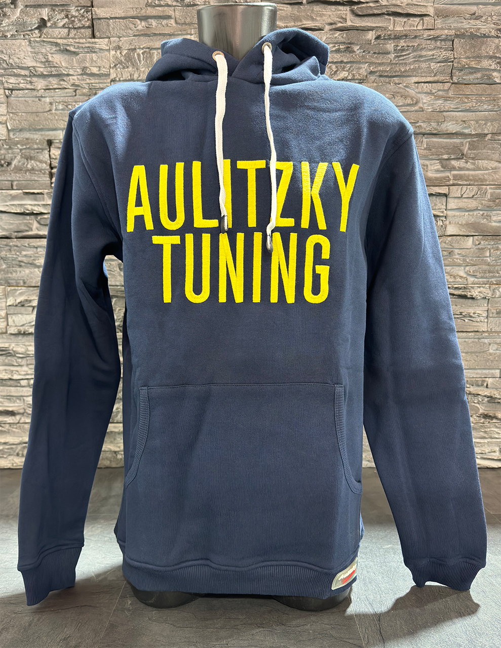 Aulitzky Tuning | Hoodie | dunkelblau neongelb | ABVERKAUF