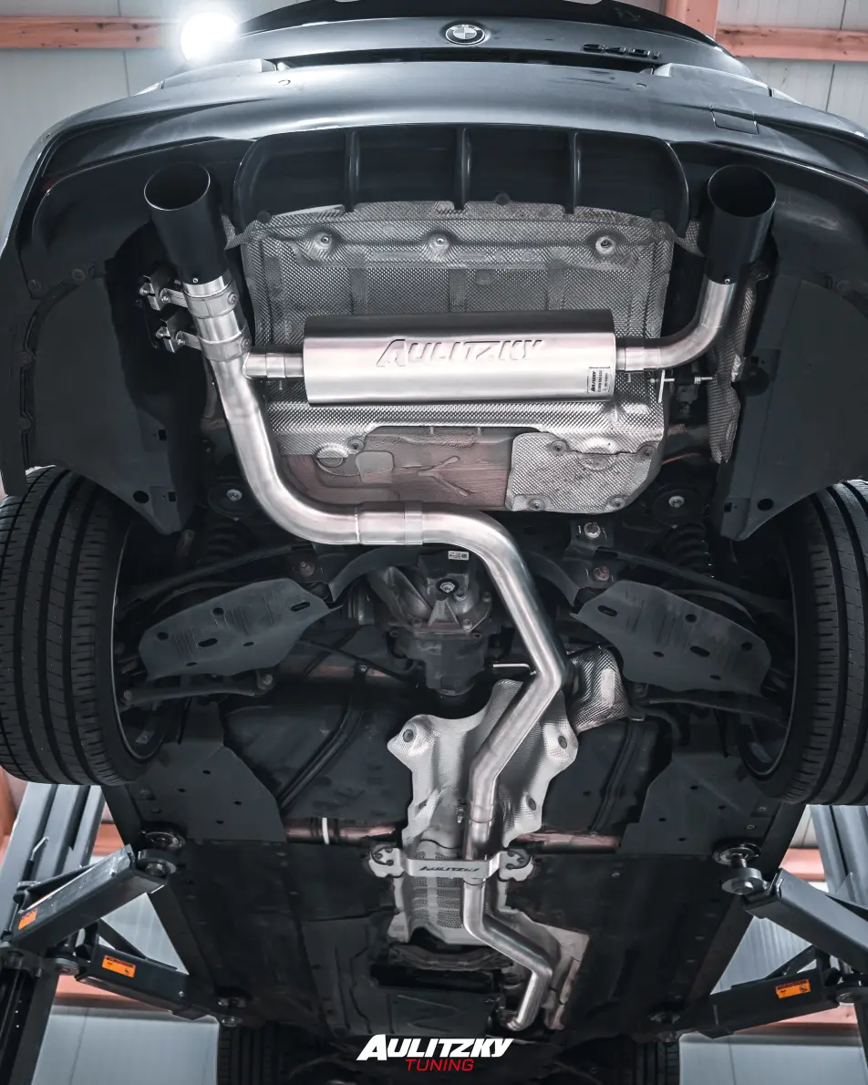 Aulitzky Exhaust | ECE Abgasanlage 3" (76mm) ab Kat mit Klappensteuerung | BMW 340i/440i F3x nonOPF & OPF