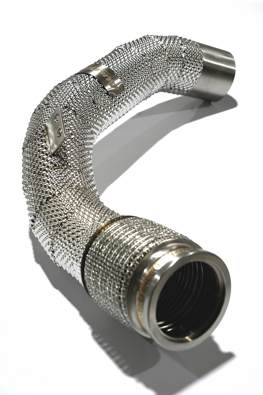 Aulitzky Exhaust | Downpipe 3" (76mm) | passend für BMW M5/M8 (F90/F91/F92/F93) S63 | Motorsportartikel
