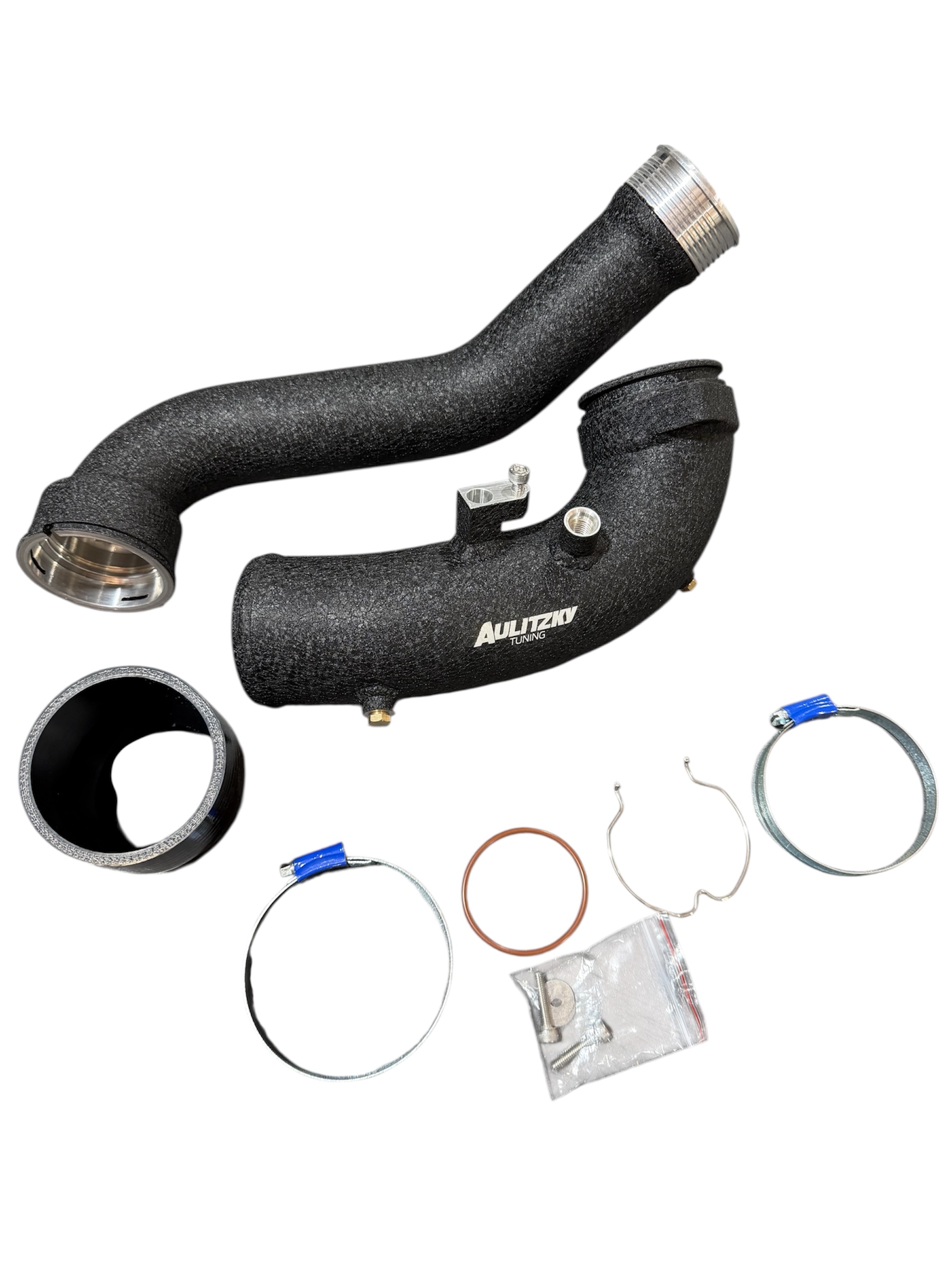 Charge Pipe Aluminium schwarz | passend für BMW M340i/M440i/M40i (G20/G28/G21/G22/G26/G29) B58.3 | Aulitzky Tuning