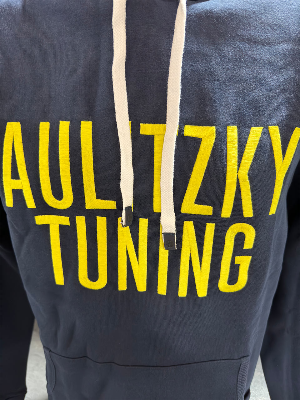 Aulitzky Tuning | Hoodie | dunkelblau neongelb | ABVERKAUF