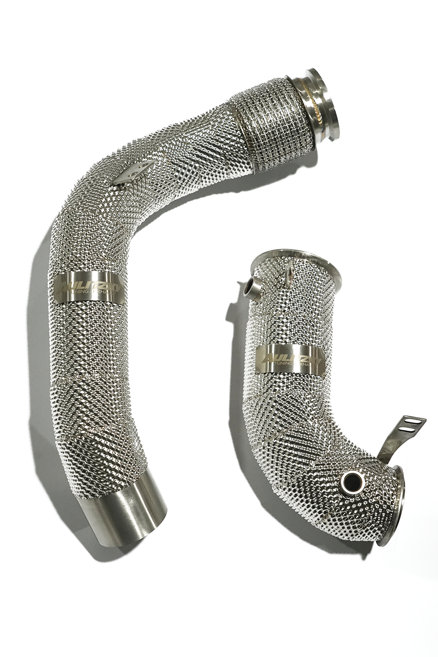 Aulitzky Exhaust | Downpipe 3" (76mm) | passend für BMW M5/M8 (F90/F91/F92/F93) S63 | Motorsportartikel