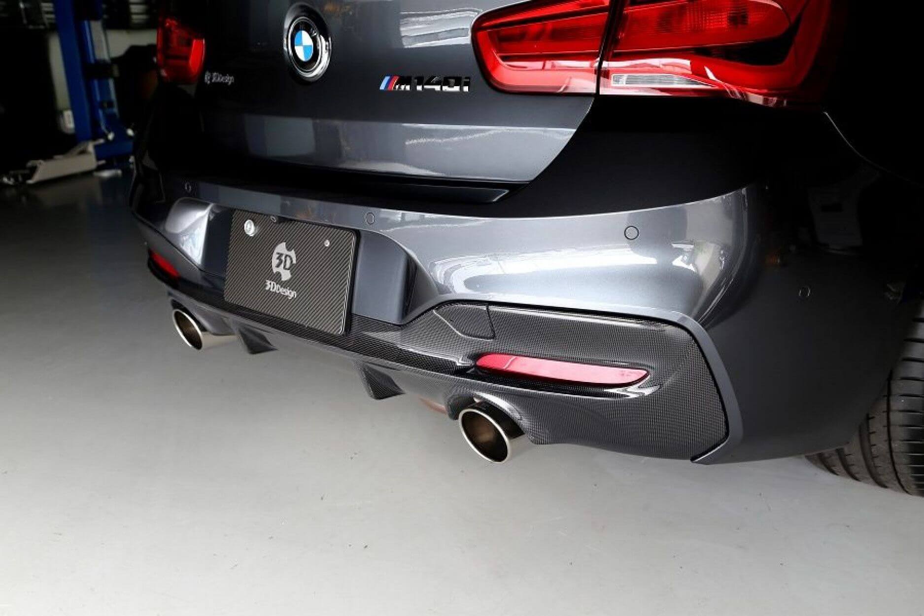 3DDesign | Carbon Diffusor (2 Finnen) | BMW M135i/M140i LCI (F20)