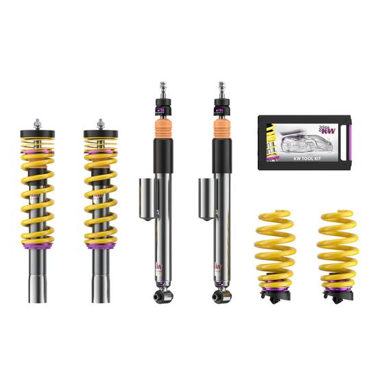 KW | V3 Gewindefahrwerk inox | Audi S4/S5 quattro B9 (8W5/F5A) VA:50mm | 352100BT | 352100BV