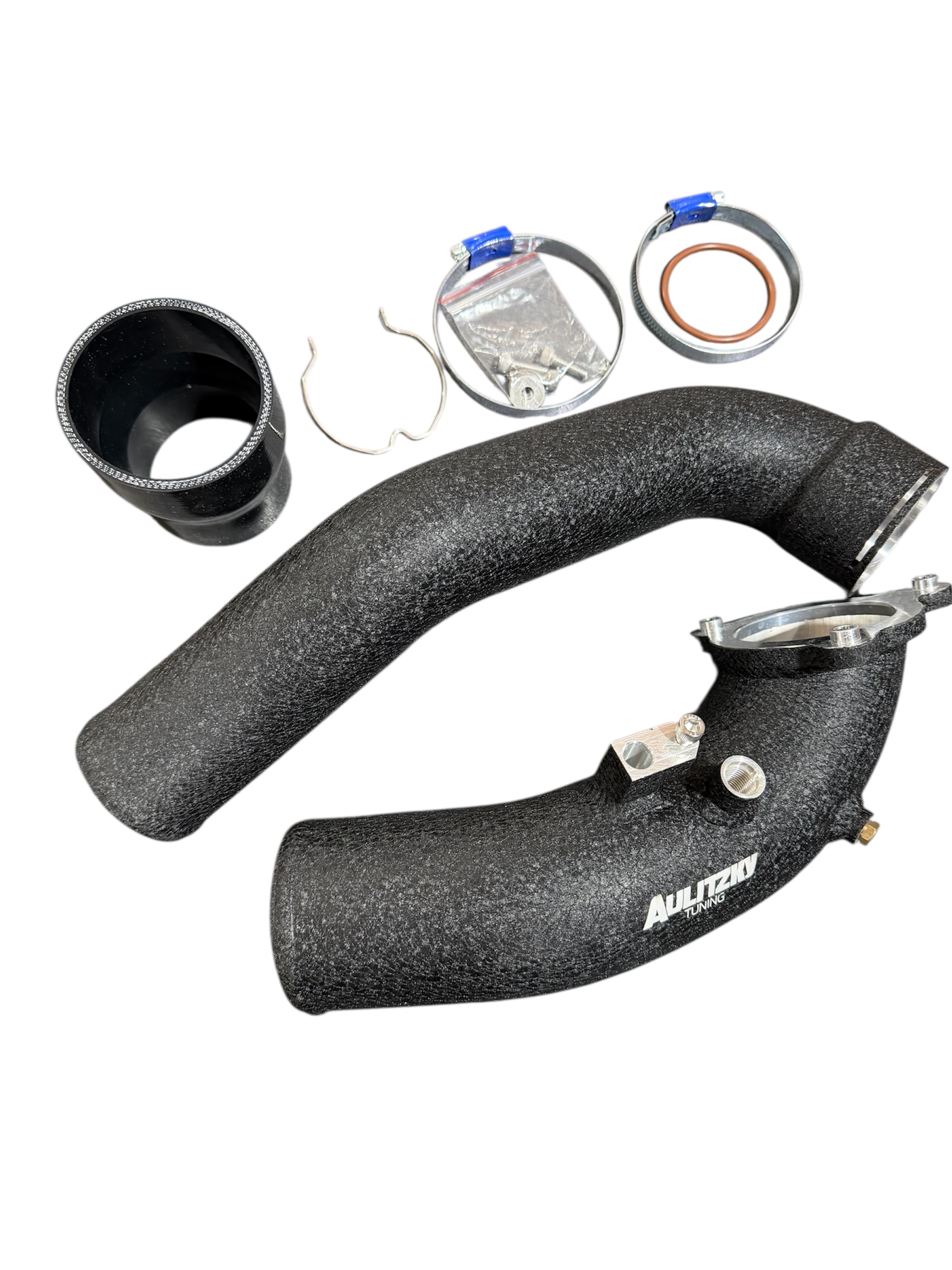 Charge Pipe Aluminium schwarz | passend für BMW M340i/M440i/M40i (G20/G28/G21/G22/G26/G29) B58.2 | Aulitzky Tuning