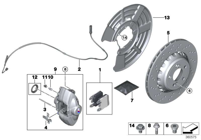 BMW Genuine Parts | Repair Kit Brake Pads HA | BMW M2/Competition/CS (F87) | 34218091600