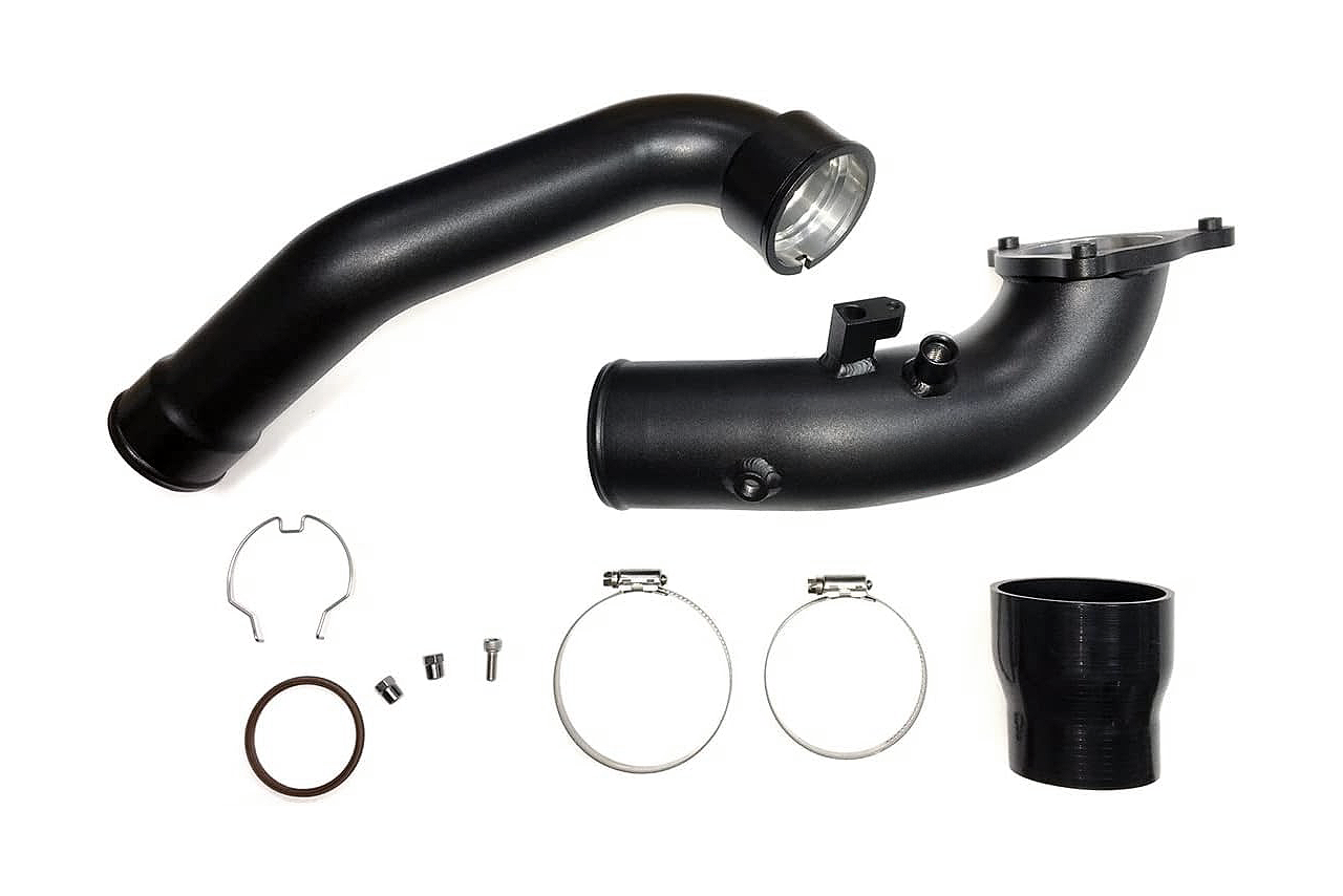 Aulitzky Tuning | Charge- &amp; Boostpipe Set Aluminium black | BMW M3/M4 incl. Competition/CS (F80/F82/F83) S55