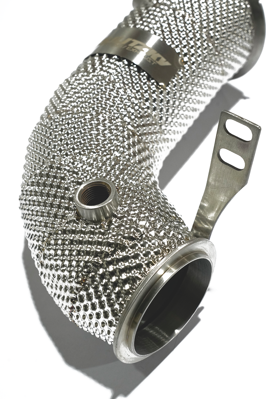 Aulitzky Exhaust | Downpipe 3" (76mm) | passend für BMW M5/M8 (F90/F91/F92/F93) S63 | Motorsportartikel